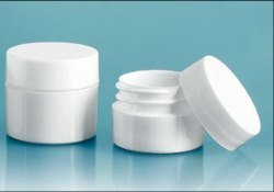 2 OZ Plastic Jars, White Jar Item No B50