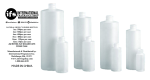 2oz Natural Hdpe Cylinder Bottle Flip top Caps