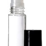 30 ML (1 oz) Roll on Plain Glass Bottle With Black Caps