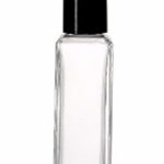 30 Ml Tall Square Shape Perfume Bottle With Black Caps