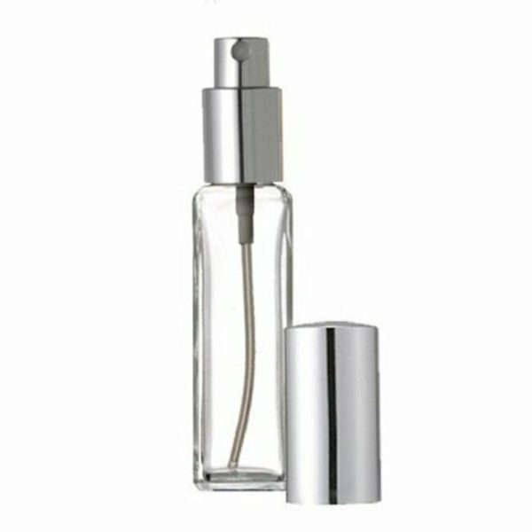 30ML Tall Square Perfume Bottle With Silver Spray Pump
