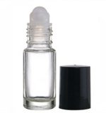 5ml Roll on Plain Bottle with Housing Ball and Blue Caps,
