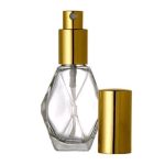 60 ml Diamond Shape Empty Perfume Bottles with Gold Fine Mist Spray Pump