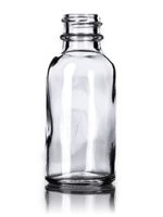 30 ml Boston Round Empty Glass Bottle with White Fine Mist Spray Pump - Image 3