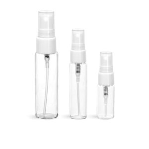 Glass Vails Clear With Clear Spray bottle 10ml