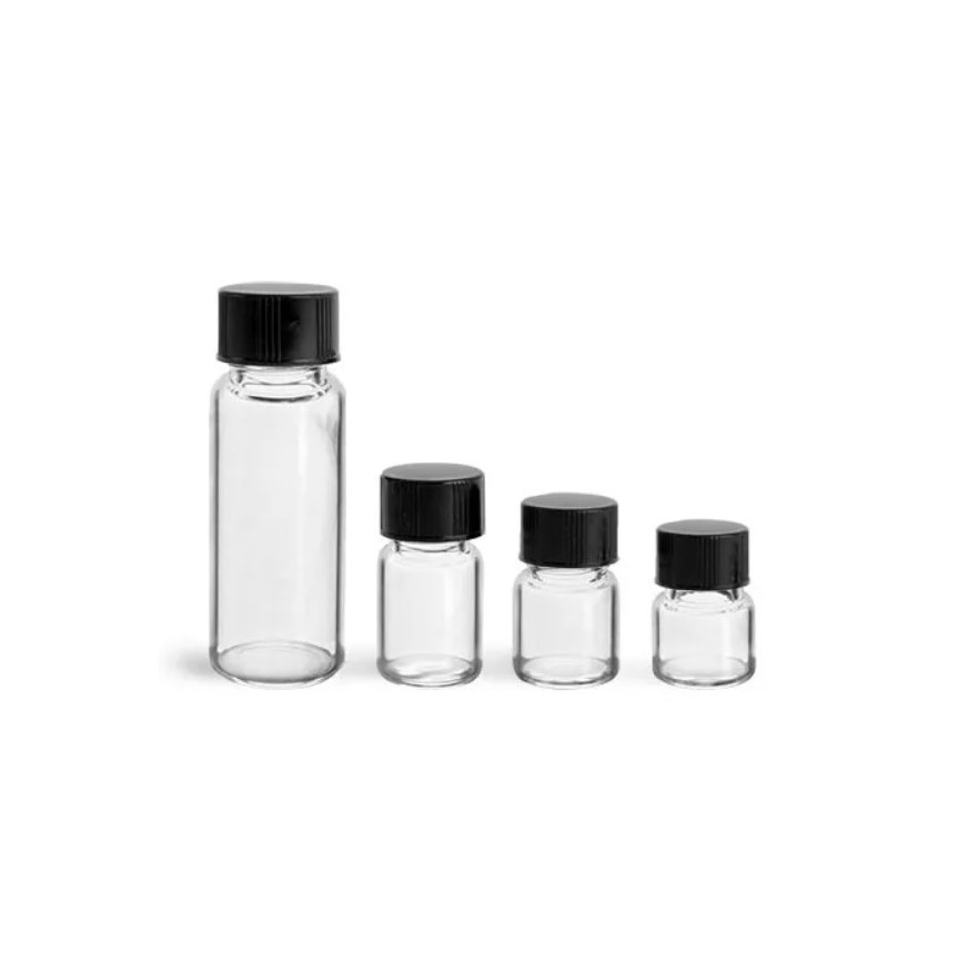 Vials, 15MM X 15MM Clear Glass Vials with Screw Cap, | International ...