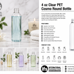 4 oz Clear PET Cosmo Round Bottle