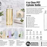 4 oz Clear PET Cylinder Bottle | Cosmetic Packaging